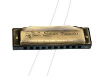 10hole 20tone copper reed plate, bronze-colour square harmonica