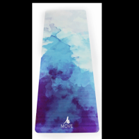 MOVE Vegan Suede yoga and Natural Rubber Yoga mat, 2mm Aquamarine Blues