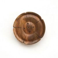 Auroshikha Teakwood Flower Incense Holder