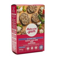 Bake Alot Dot Yum Seed Crackers Garlic & Herb 210g