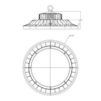 Led High Bay Housing Mlt-hbh-cm-ii