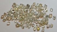 Rough natural diamonds and gold