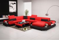 Living Room Furniture U Shape Leather Sofa