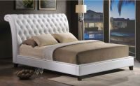 Tufted Modern Bed with Upholstered Headboard