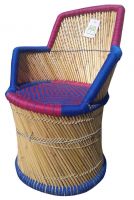  Ecowoodies Handicraft Wooden / Bamboo Sitting Chair for Outdoor Balcony Terrace Garden Cafe or Lawn