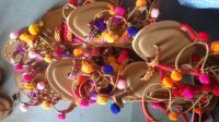 Colorful Pompom Sandal Ladies Designer Shoe By Jodaas