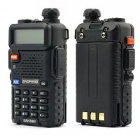 Dual Band Vox Walkie Talkie Baofeng Uv-5r Dual Display Dual Standby Transceiver 65-108mhz Fm Radio With 1800mah Battery