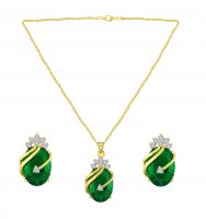 Jewel Set  ( One Pendent With Chain And Two Earrings )
