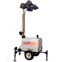 Portable work light towable light tower with diesel generator