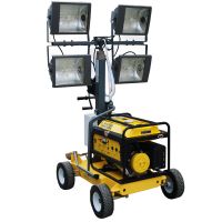 Portable small trailer lighting towers for emergency