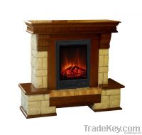 Polystone Mantel Electric Fireplace