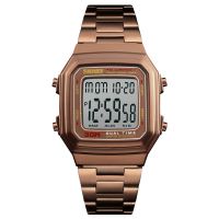 Best selling rose gold color digital mens watches stainless steel waterproof watches