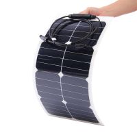 Photovoltaic 28W 18V Semi-Flexible Solar Panel Sunpower Mono Cell Module Kit for Yacht RV Boat Car Charger