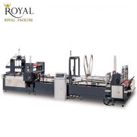 RYKM1200 High Speed Three Color Flexo Printing & Slotting and Online Folder Gluer and Strapping machine