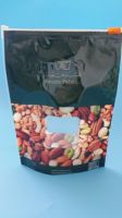 customized stand up pouch bag wiith clear window for nut packaging
