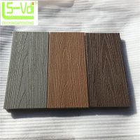 Surface coated garden terrace decking wood plastic composite flooring