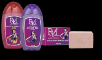 RIA OF LONDON ROSE EXFOLIATING SHOWER GEL, LAVANDER SHOWER GEL , EXFOLIATING BAR SOAP