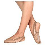 Danzcue Adult Split Sole Canvas Pink Ballet Slipper 8 M Us