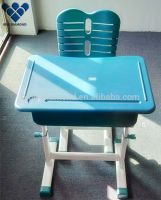 Comfortable plastic children desk and chair