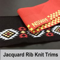 Jacquard rib knit trims