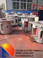 Medium frequency induction furnace.