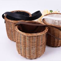 Lined Keg Shape Shopping Basket