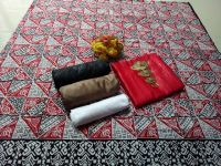 Batik Pekalongan Manual Stamp Fabric Cotton Wayang Black,red Diamond Centra Java
