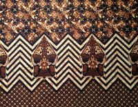 Batik Pekalongan Manual Print Hand Fabric Cotton Wayang Black,brown Centra Java