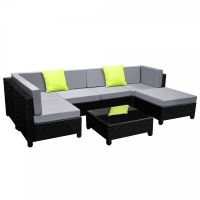 Outdoor furniture sale- Wicker Rattan 6 Seater Outdoor Lounge Set 