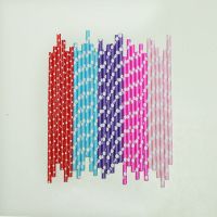 Dotted paper straws