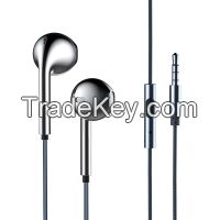Wired Mic Zinc alloy metal earphone earbud headphone noise cancelling headset