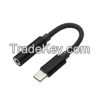 TypeC to 3.5mm jack audio adapter cable for cellphone