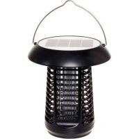 GreenLighting Solar Powered Outdoor Bug Zapper 1200V Insect Killer Lamp, Black