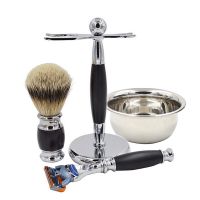 Silvertip Badger Shaving Brush Set For Man, Stand,shaving Razor,shaving Bowl