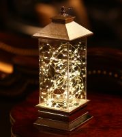 Creative Plastic Home Christmas Decoration Light Gift Plastic Electroplating Led Lantern