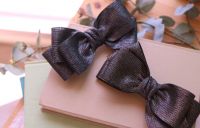 Korean Handmade Ribbon Bow Hair Pin Clip Barrette Ponytail Holders Accessories Ko2 Gift