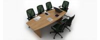 Elegant wooden and modern conference tables