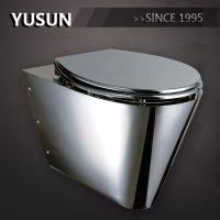 wall mounted luxury 304 stainless steel P-trap toilet for hotel