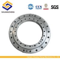 hot sales small diameter four piont contact ball slewing ring bearing with external gear for crane