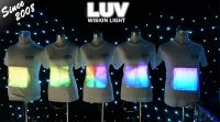 a programmable LED glowing clothes lights for advertising display