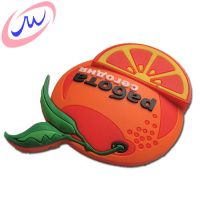 Orange shape 2d 3d soft pvc souvenir custom fridge magnet