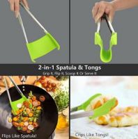 2 In 1 Silicone Spatula And Tongs