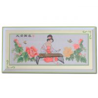 China Ancient Beautiful Girl Cross Stitch ready for home deco