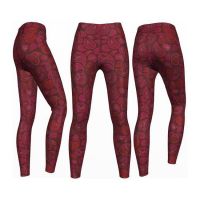 Latest purple Camo Print Dry Fit Women Yoga Tights Leggings with Custom Logo Digital Printed pant Running Gym Sports