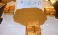 Au Gold Dust and Gold Bars