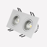 Double head Grille lights 2*9W CRI 90 SAA CE RoHS TUV adjustable square COB LED downlight