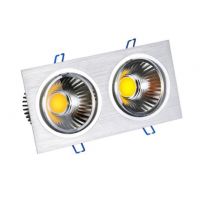 Grill Light 2*8w double head dimmable recessed led downlight