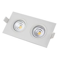 Led down light fixtures cct adjustable downlight dimmable led double head lighting