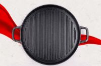 Thick Cast Iron Uncoated Circular Griddle Commercial Barbecue Grill Ou