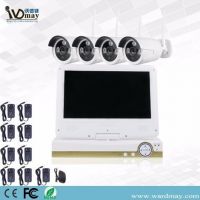 CCTV 4chs 1.3/2.0MP Home Wireless Surveillance IP Camera WiFi NVR Alarm System with 10.1 Inch LCD Screen